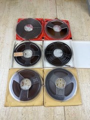 Lot of 6 Used Mixed Brands BASF Panasonic Scotch Reel To Reel Tapes 7”