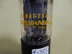 Mullard 5AR4 GZ34 Vacuum Tube Getter f32 B1K3 Broken Lug! Labeled for Sylvania