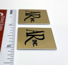 Small AR Inc. Acoustic Research Speaker Badge Logo Emblem Turntable PAIR