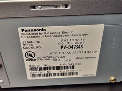 Zenith VR4206HF & Panasonic PV-D4734S VHS/DVD Players – For Parts