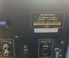 Vintage Pioneer Stereo Tuner Model TX-9500 in Original Box