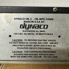 DYNACO FM-5 VINTAGE ANALOG FM STEREO TUNER – SERVICED – CLEANED – TESTED