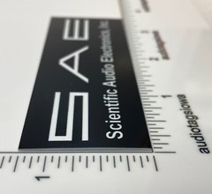 SAE Scientific Audio Electronics Custom Made Aluminum Amplifier Badge