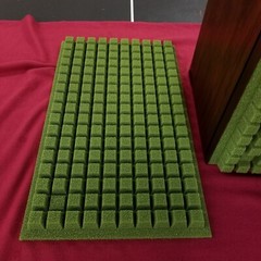 Retro Green.. ‘Sculptured Air’ Foam Grill Inserts..JBL L-100 Century Speakers