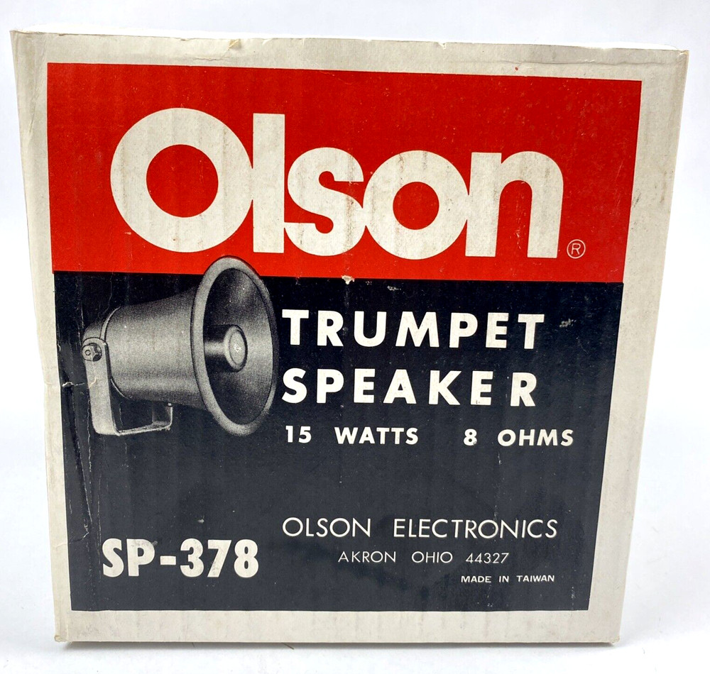 OLSON SP-378 6″ Trumpet Speaker 15 Watts Olson Electronics Ohio NOS Vintage