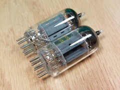 Pair of CBS 12AX7 Long Gray Plate Vacuum Tubes