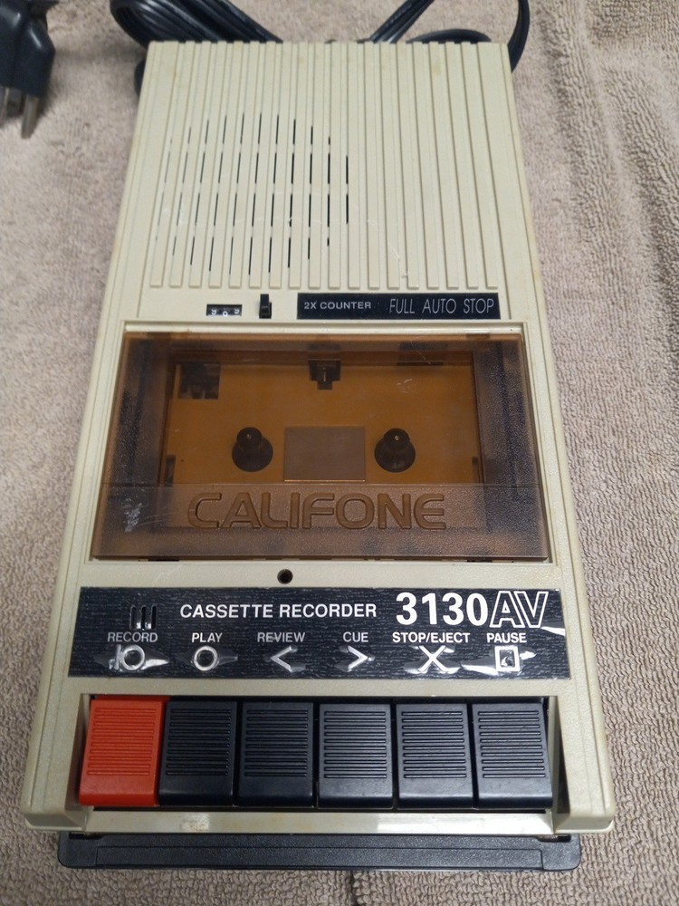 Califone 3130AV Portable Classroom Cassette Player And Recorder