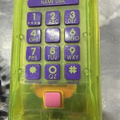 Vintage Swatch Twin Phone Deluxe Clear Neon Green Purple Cord 1989 Swiss Design
