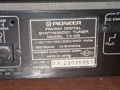 Pioneer TX-05 AM/FM Digital Synthesized Tuner Tested – No Remote – Working