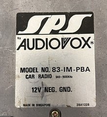 Audiobox Car Radio Model #83-IM-PBA, UNTESTED FOR PARTS