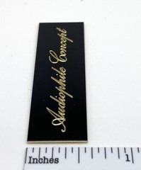 Custom Engraved Solid Brass Audiophile Concept Turntable Badge Dual