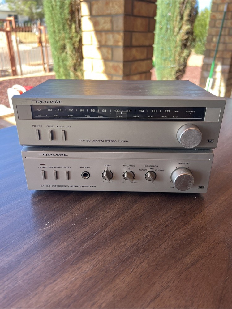 Full Recap Realistic SA-150 Amplifier 31-1955 & TM-150 Tuner Working , Tested