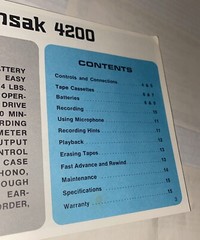 Vintage Wollensak 3M 4200 Instructions Papers ONLY For Cassette Recorder
