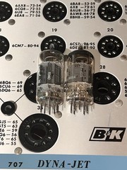 (1) Mullard GT. Britain & (1) Telefunken 12AX7 Both Tubes Labeled “THE FISHER”