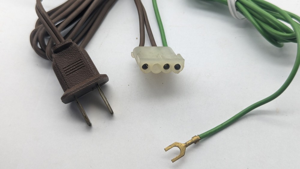 Vintage Stereo Turntable Power Cord / Ground Wire – UNUSED LOOK READ B1