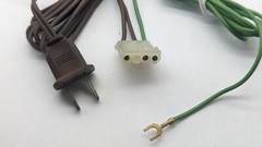 Vintage Stereo Turntable Power Cord / Ground Wire – UNUSED LOOK READ B1