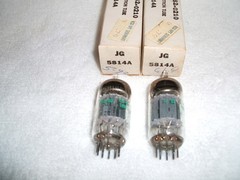 NOS Matched Pair GE 5814A Vacuum Audio Tubes Tested NOS Hickok 539C
