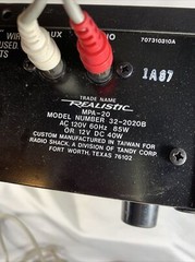Realistic MPA-20 Radio Shack Solid State PA Amplifier Model MPA-20 *Parts Only*