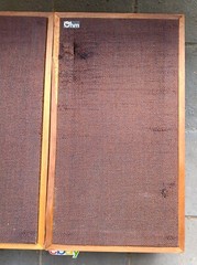 2 PC SET Ohm Model D Elctrodynanic Vintage Speakers Ohm Walsh WALNUT FINISH READ