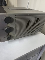 Vintage General Electric Portable Black & White TV AM/FM Radio Combo – Tested &