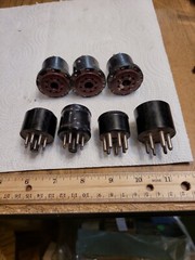 Vintage VACUUM TUBE ADAPTER LOT INCLUDES 9 TO 8 PIN, 7 TO 8 PIN, 8 TO 7 PIN PLUS