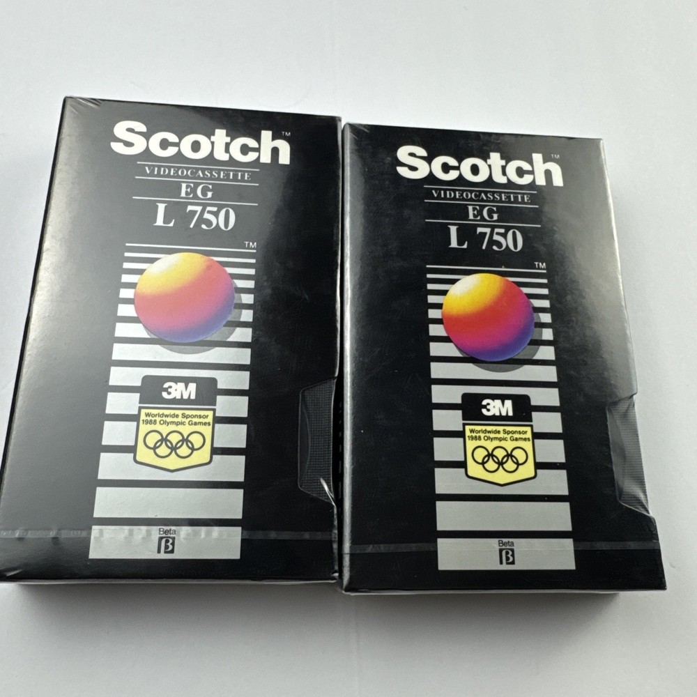 Lot Of 2 Scotch EG L 750 Videocassette Beta Tape Blank NOS