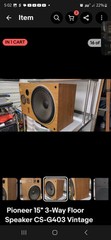 Pioneer 15″ 3-Way Floor Speaker CS-G403 Vintage