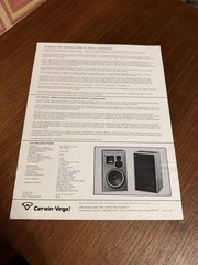 Cerwin Vega Digital Series D-8..Speakers ..1pg. Brochure..Original Print