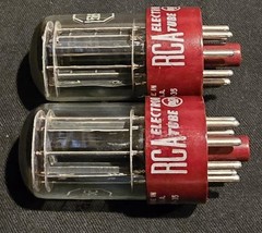 RCA 5691 6SL7 GT TUBE 1957 10,000 HOUR RED BASE PERFECT MATCHING SET NIB