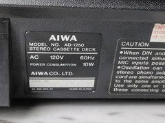 Aiwa Solid State Stereo Cassette Deck AD-1250 READ DESCRIPTION