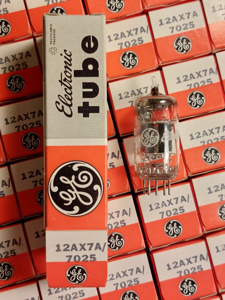 Single GE 12AX7A 7025 NOS NIB Vacuum Tube – Many Available