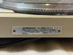 Vintage Pioneer PL-518 Direct Drive Turntable Near Mint Original Box and Packing