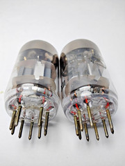 2 pcs NEW 6N23P / ECC88 / 6DJ8 Reflector ’74 SWGP Silver Shields Matched Pair