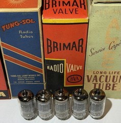 (1) 1950s Blackplate 12AX7 Tubes By Canadian Marconi/GE Tested On TV7-D/U Tester