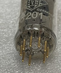 RARE GOLD PIN NOS TELEFUNKEN 6201 TUBE SIM TO ECC801s WEST GERMANY Audio valve