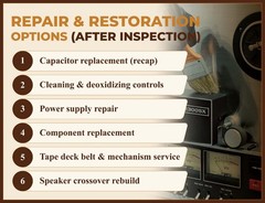 Vintage Audio Repair Service-Amplifier/Receiver…–Diagnostic-Fast turnaround