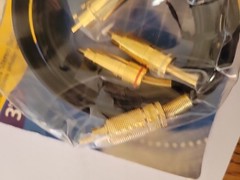 ​New Philips Magnavox 3ft Stereo RCA Audio Cable Gold Plated PM61109 Vintage NOS