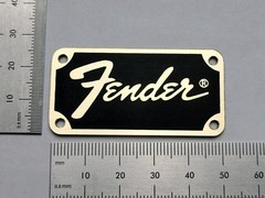 Fender Transitional Badge Logo for Amp, Case, & Equiptment – Gold With Adhesive
