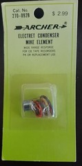 Vintage Archer 270-092b Electret Condenser Mike Element NOS