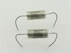 NOS Qty 2 Matched Pair 1960’s West-Cap .047uF 400V Paper In Oil Capacitors USA