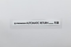 Pioneer PL-516 Auto Matic Return logo badge Sticker Decal 147mm X 16mm