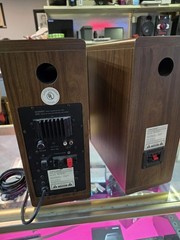 RARE Pair KOSS Dynamite M/100 Plus Walnut Veneer Bookshelf Speakers