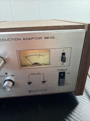 Sony Noise Reduction Adaptor NR-115 Woodgrain Silver Face Vintage Audio Equip