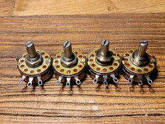 (AB)Allen Bradley 100K ohm Log/Audio Taper potentiometer ampex parts…!!! 1pair