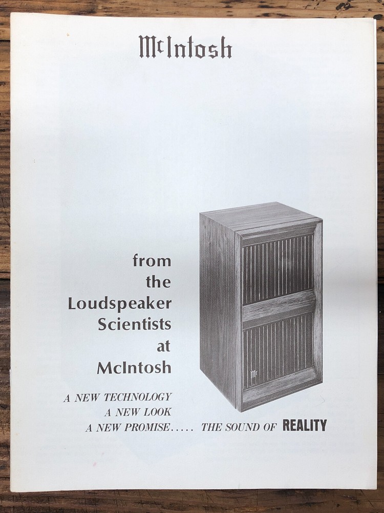 Mcintosh The Sound of Reality’ 19 pg C28 MC 2505 ++ Dealer Brochure *Orig*