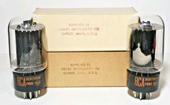 RARE 1965 Date Matched Pair RCA 6L6GC Black Plate Medical Grade Tested NOS TV 7