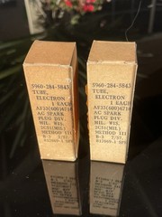 PAIR NOS NIB Western Electric 2C51 396A Vacuum Tubes D GETTER GREEN TIP
