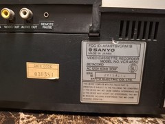 Sanyo Betacord VCR 4650 Beta VCR Works Needs Drive Belt Included For Reference