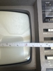 Vintage Osaka KTV-1010 Deluxe Portable 5” B&W CRT TV 1985 Korea Retro
