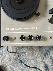 Vintage Califone 1450 K Dark Brown School Phonograph Record Player